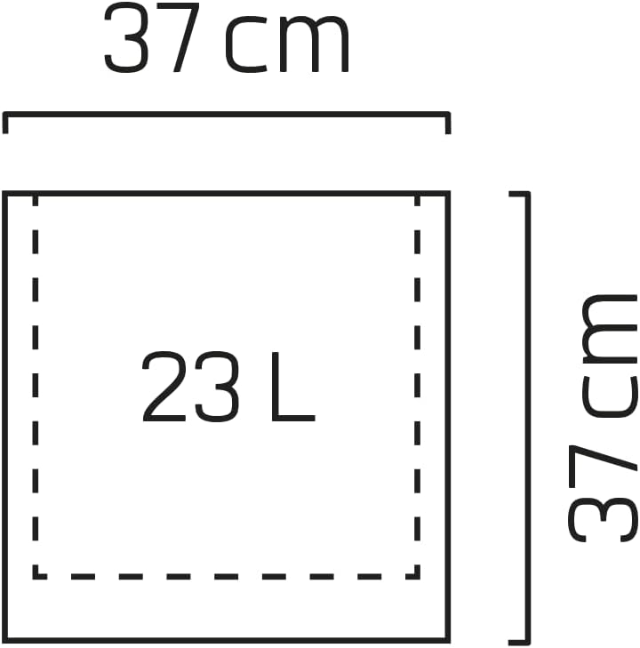 Poetic Pflanzgefäss AKAROA eckig 37 Smoke Black
