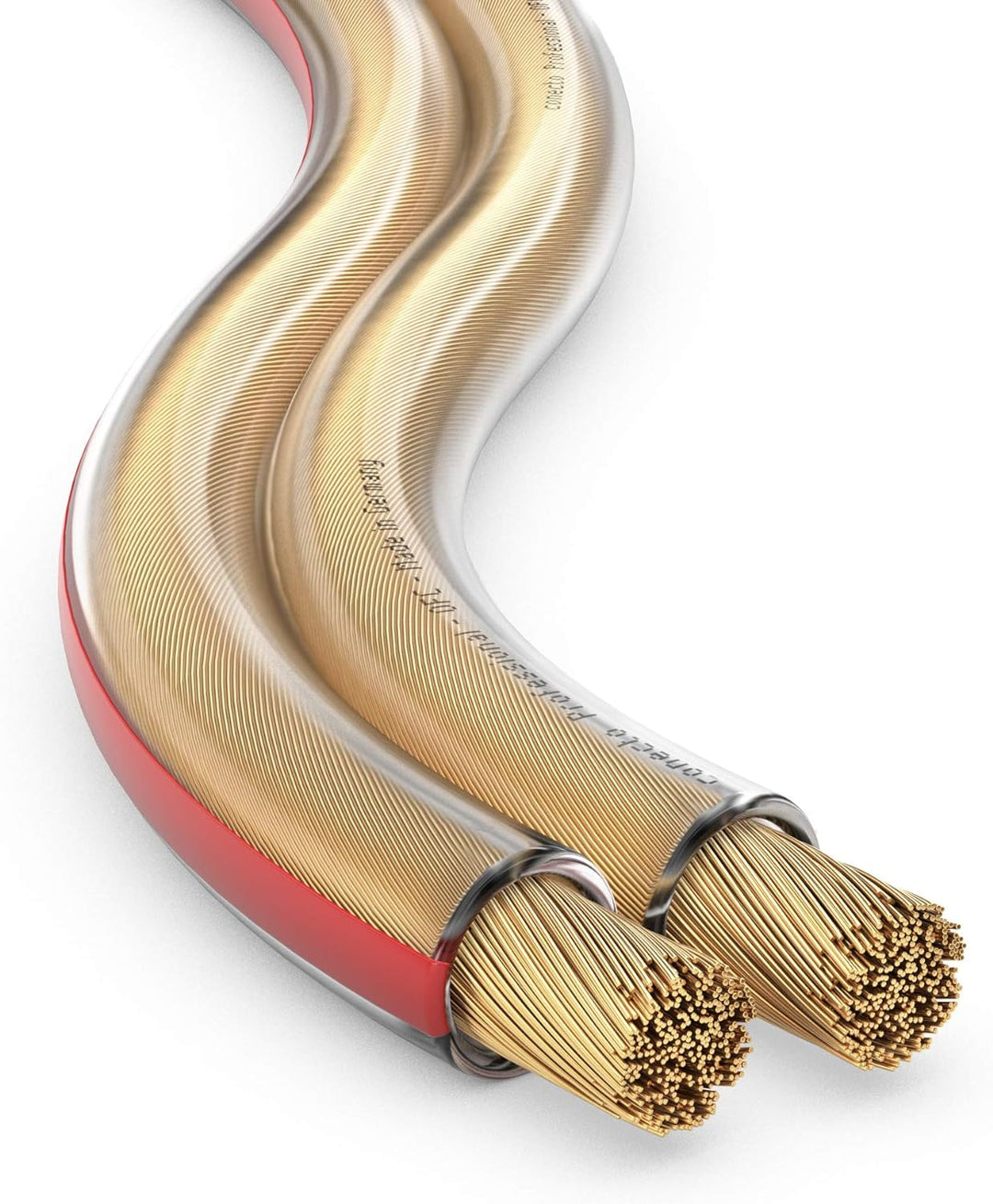 conecto Lautsprecherkabel OFC Professional UltraFlex 2x1,5mm² Kabel Querschnitt (99,9% OFC Vollkupfe