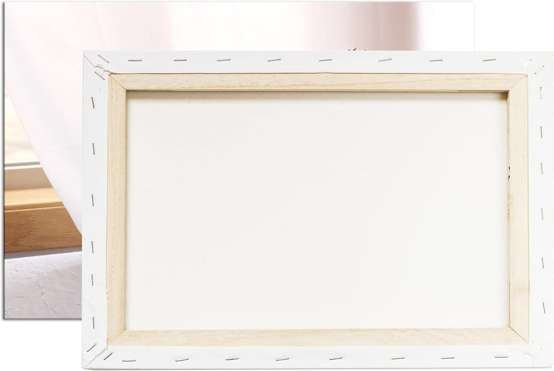 deyoli Stillleben einer weissen Vase im Format: 100x70 als Leinwandbild, Motiv fertig gerahmt auf Ec