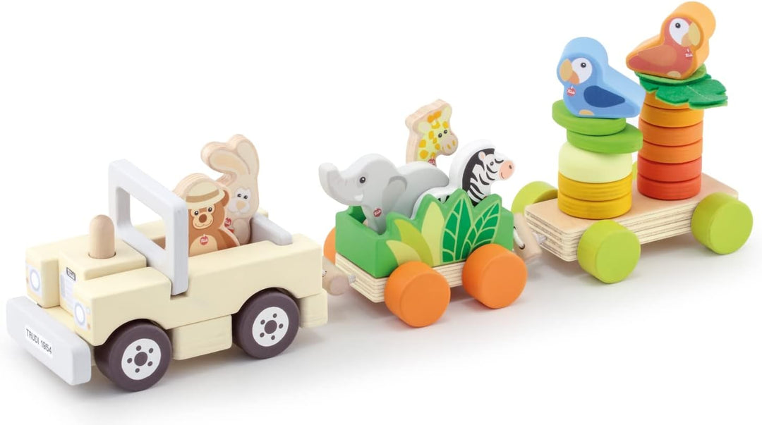 John Adams , Sevi - Safari Train Playset: Christmas, Baby Shower, Birthday or Christening Gift for K