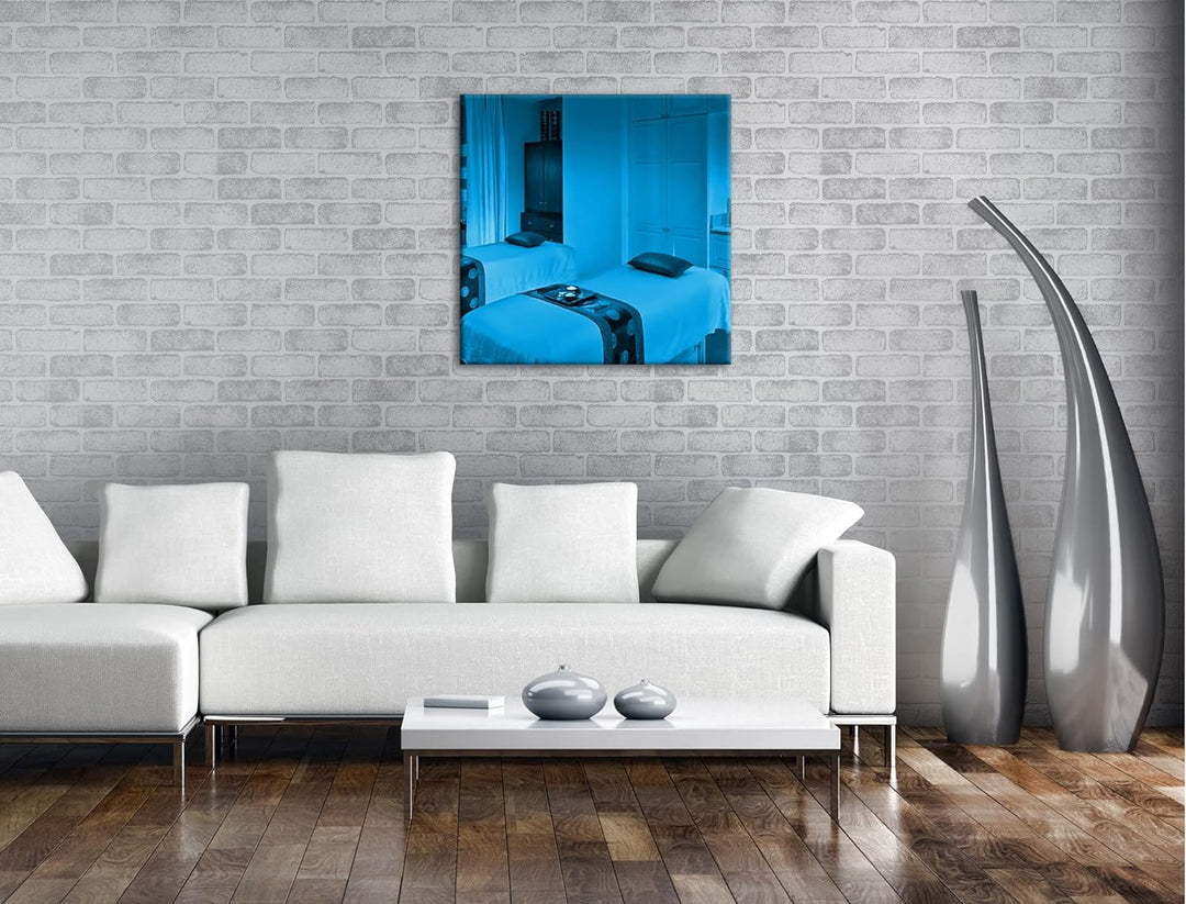 deyoli Luxuriöser Wellnessraum Format: 60x60 Effekt: Zeichnung als Leinwandbild, Motiv auf Echtholzr