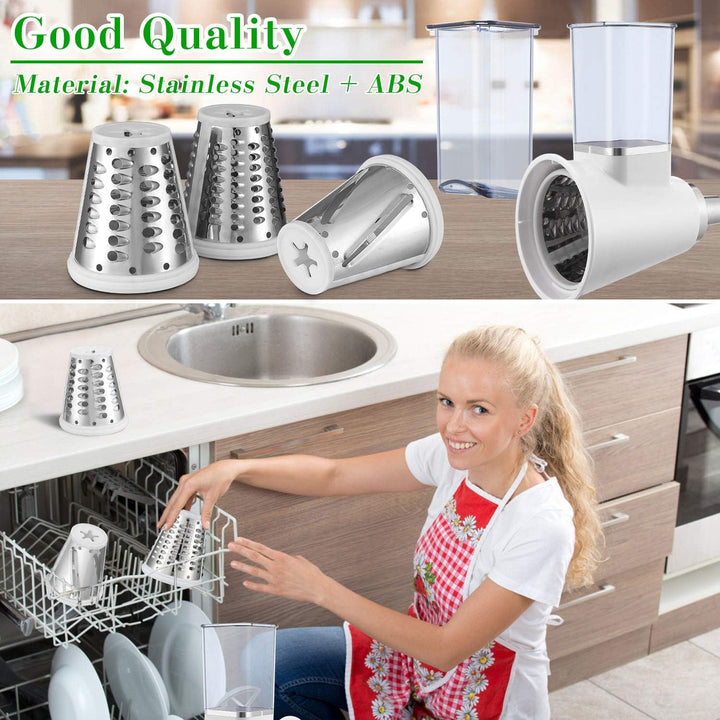 Zerkleinerer-Aufsatz für KitchenAid/PHISINIC Küchenmaschine, Gemüsezerkleinerer, Käsereibe, Salatsch
