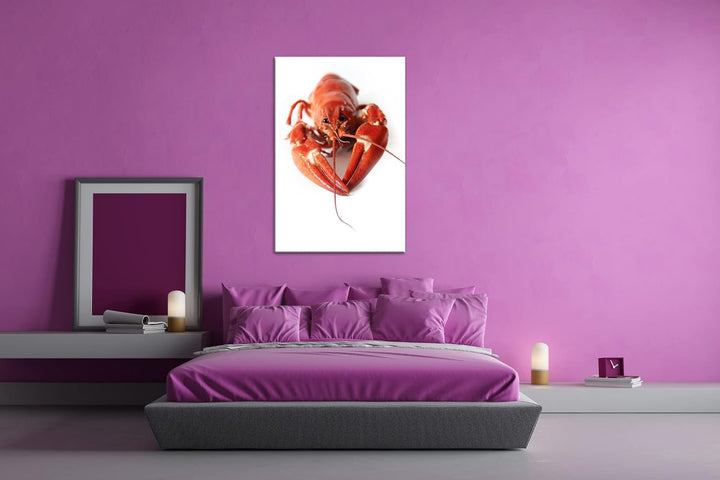deyoli schwedische rote Krebse im Format: 80x60 als Leinwandbild, Motiv fertig gerahmt auf Echtholzr