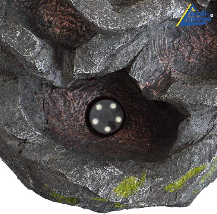 Gartenbrunnen Brunnen Zierbrunnen Zimmerbrunnen mit Beleuchtung Wasserfall Wasserspiel für Garten, G