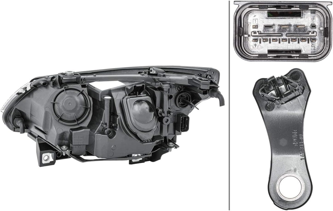 HELLA 1LL 009 449-041 DE/Halogen-Hauptscheinwerfer - rechts - für u.a. BMW 5 (E60) Rechts (Beifahrer
