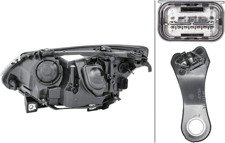HELLA 1LL 009 449-041 DE/Halogen-Hauptscheinwerfer - rechts - für u.a. BMW 5 (E60) Rechts (Beifahrer