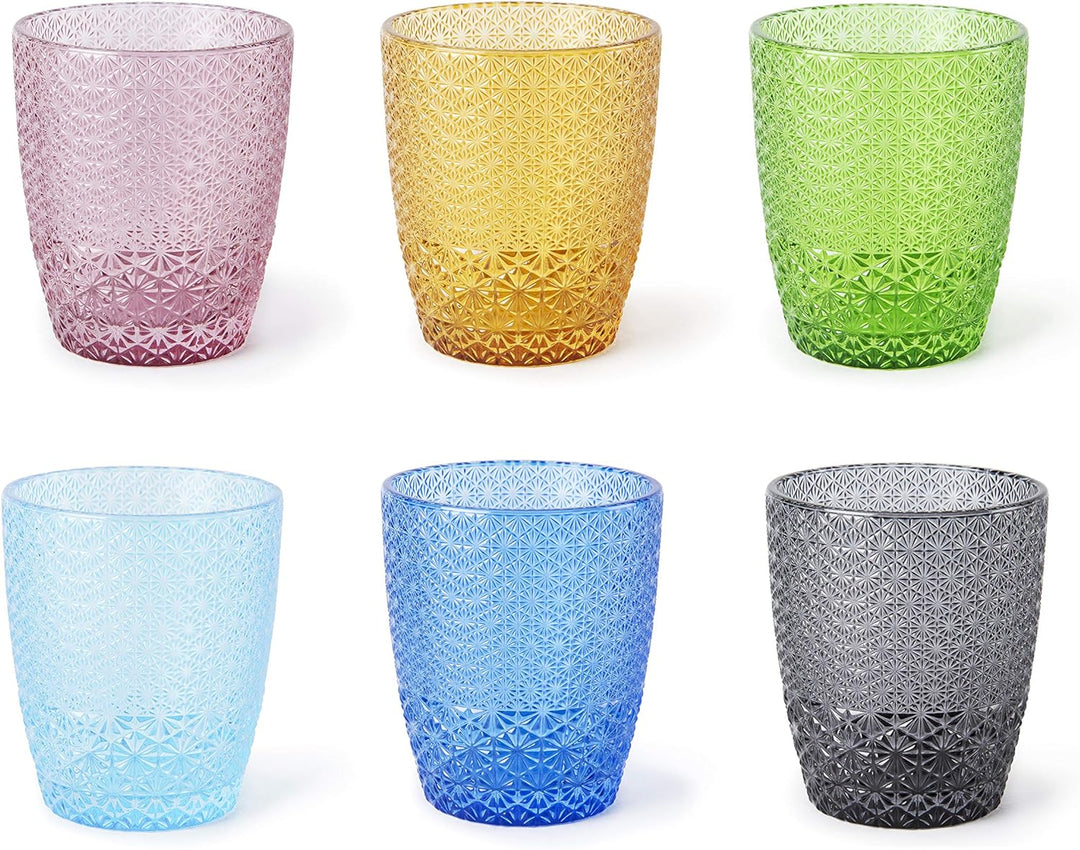 Excelsa Ice Set 6 Gläser Wasser, Glas, mehrfarbig