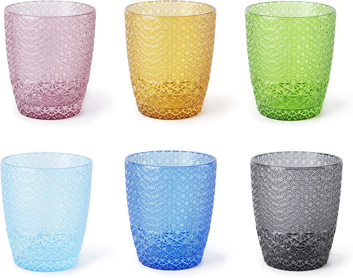 Excelsa Ice Set 6 Gläser Wasser, Glas, mehrfarbig