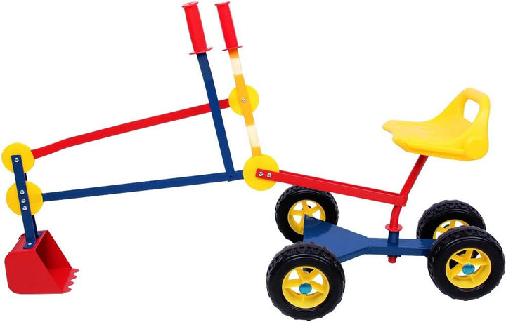 Spielwerk® Sitzbagger 360° Radius Schwenk- und Greiffunktion bis 50kg Sandkasten Aufsitzbagger Reife