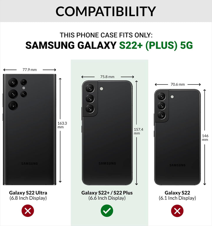 SURAZO Prestige Handyhülle für Samsung Galaxy S22+ Plus 5G – Premium Echtleder Hülle Schutzhülle mit