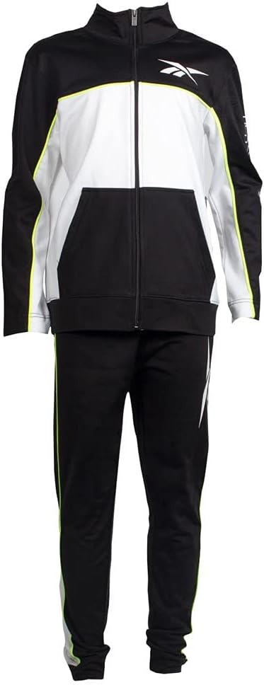 Reebok Jungen Chandal Tod Intl 2Pc Tricot Set Trainingsanzug, Schwarz, 36