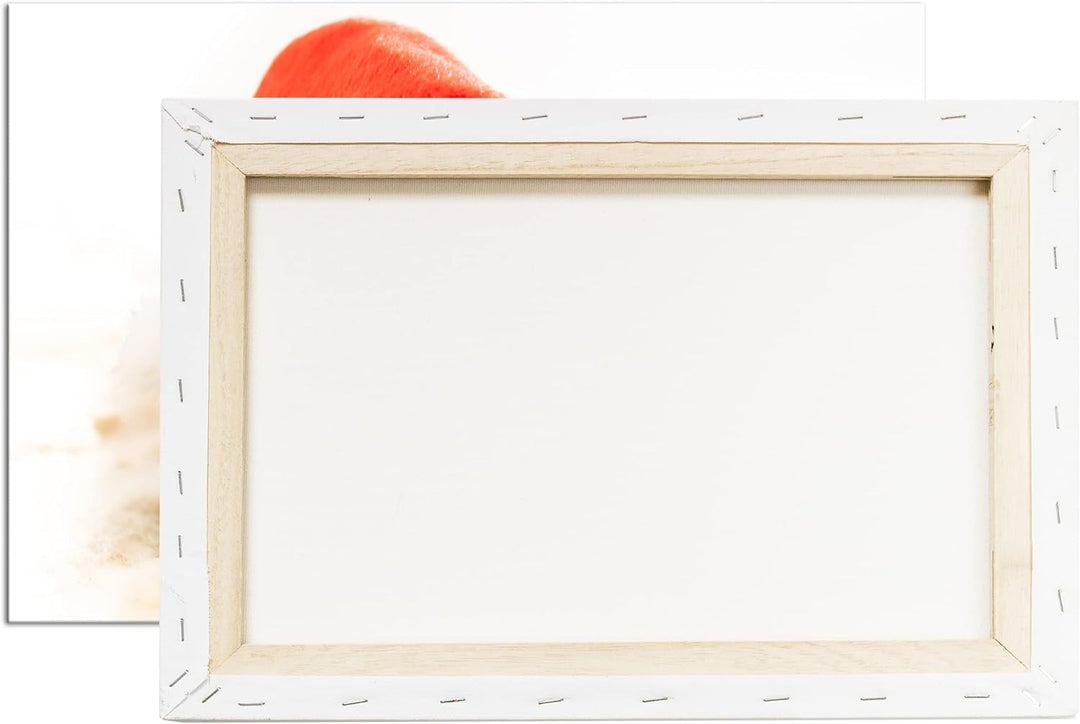 deyoli süsser Hund mit Weihnachtsmütze im Format: 80x60 als Leinwandbild, Motiv fertig gerahmt auf E