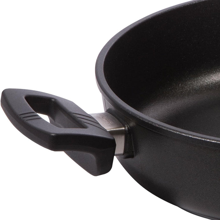 Eurloux Guss-Kasserolle Induktion Set & Glas-Deckel Ø28 cm - Universal Bratenkasserolle 4 Liter mit