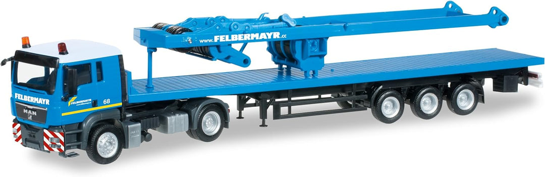 herpa 303781 - Man TGS Flachbett-Sattelzug Felbermayr, L