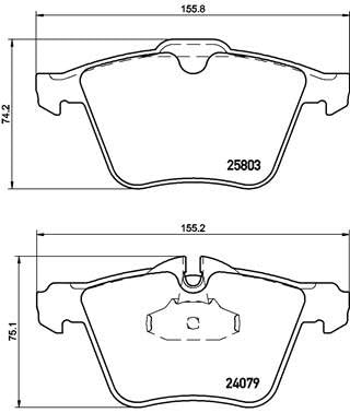Brembo P 37 011 Bremsbelagsatz, Scheibenbremse - (4-teilig)