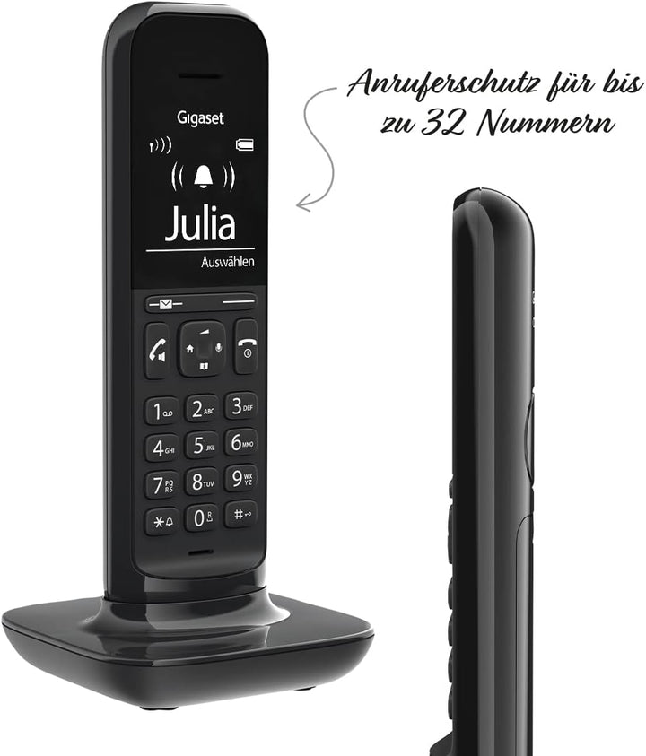 Gigaset Hello Telefon - Design Dect-Telefon - mit grossem Display und Freisprechfunktion - Raumüberw