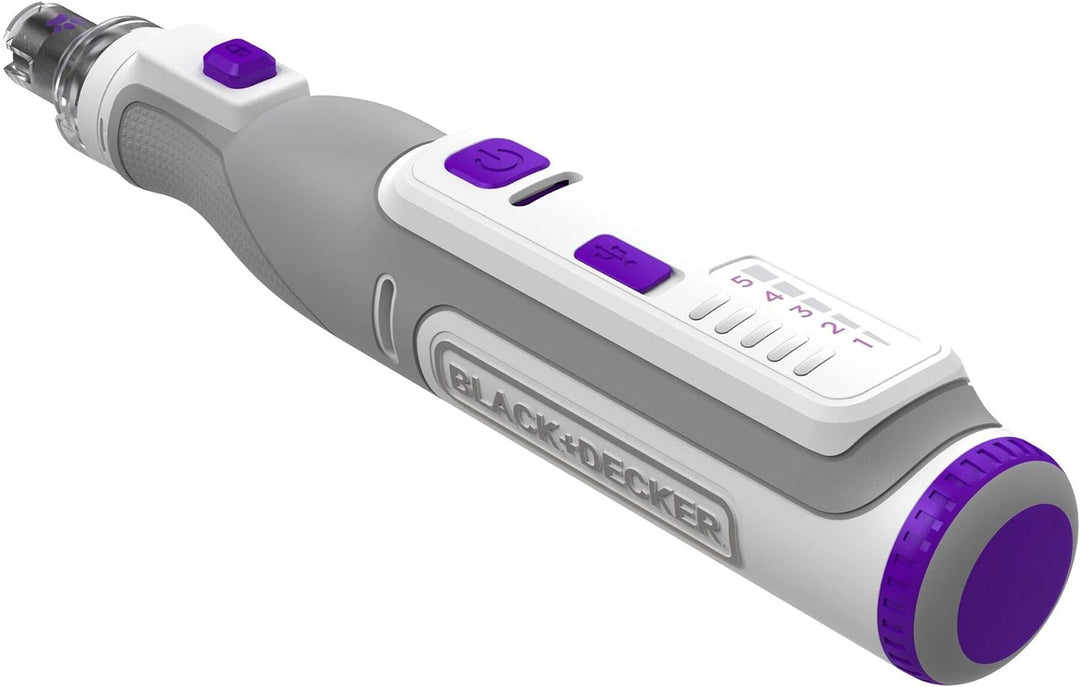 Black+Decker Akku-Multifunktionswerkzeug PET mit 39-tlg. Zubehör BCRT8IPETK (7.2V, 1.5Ah, mit Aufsat