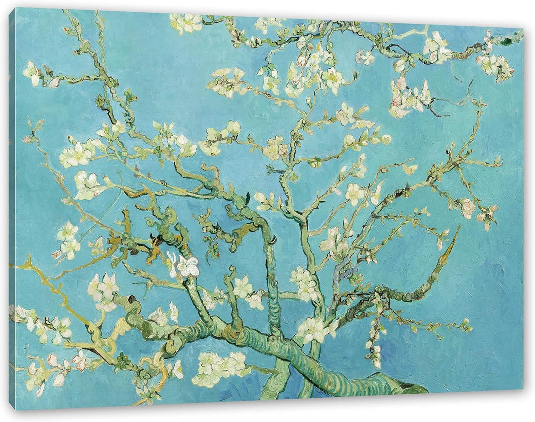 Generisch Vincent Van Gogh - Mandelbaumzweige als Leinwandbild / Grösse: 120x80 cm / Wandbild / Kuns