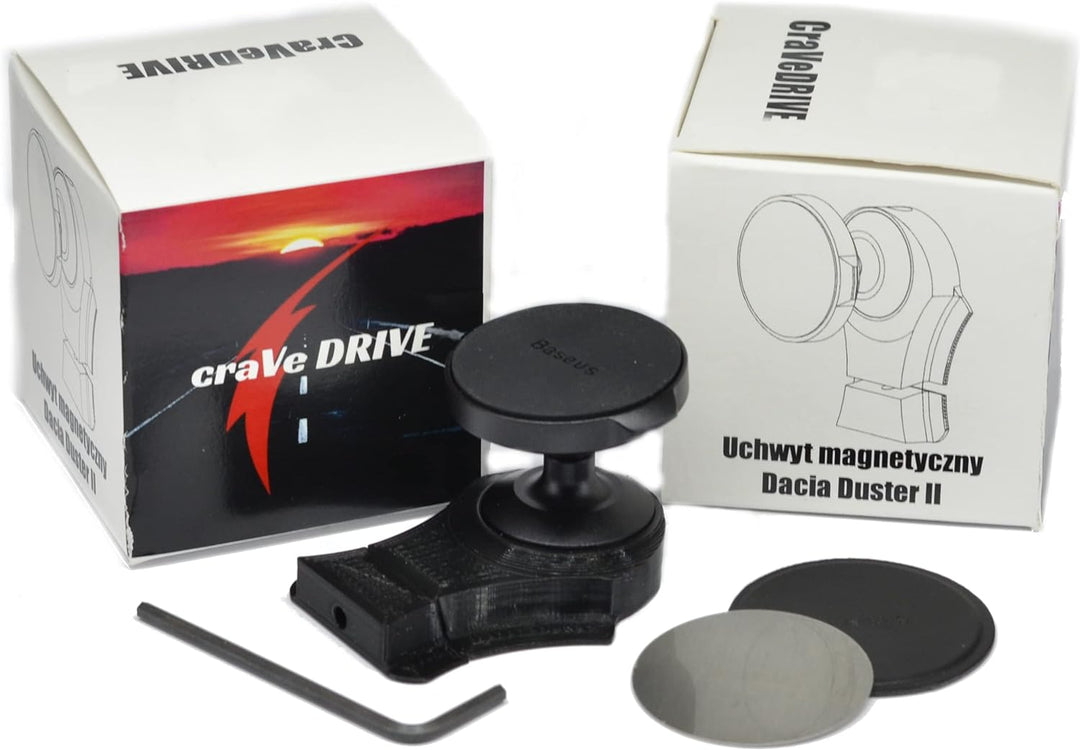 craVeDRIVE Handyhalterung Auto Magnet I Kompatibel Runde Lüftungen Dacia Duster 2 Zubehör I 360° Dre