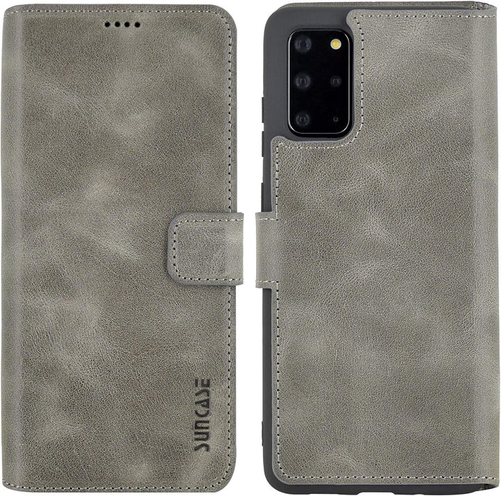 Suncase Book-Style Hülle kompatibel mit Samsung Galaxy S20 Plus Leder Tasche (Slim-Fit) Lederhülle H