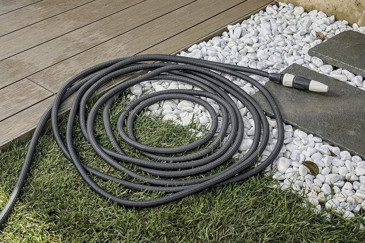 G.F. SRL, Aquapop Grey Easy 10, 10 Meter selbstverlängernder Gewebeschlauch, Made IN Italy, mit Mini
