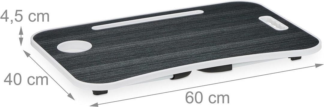 Relaxdays Laptoptisch für Bett & Couch, H x B x T: 26 x 63 x 40 cm, klappbarer Betttisch, Notebookti