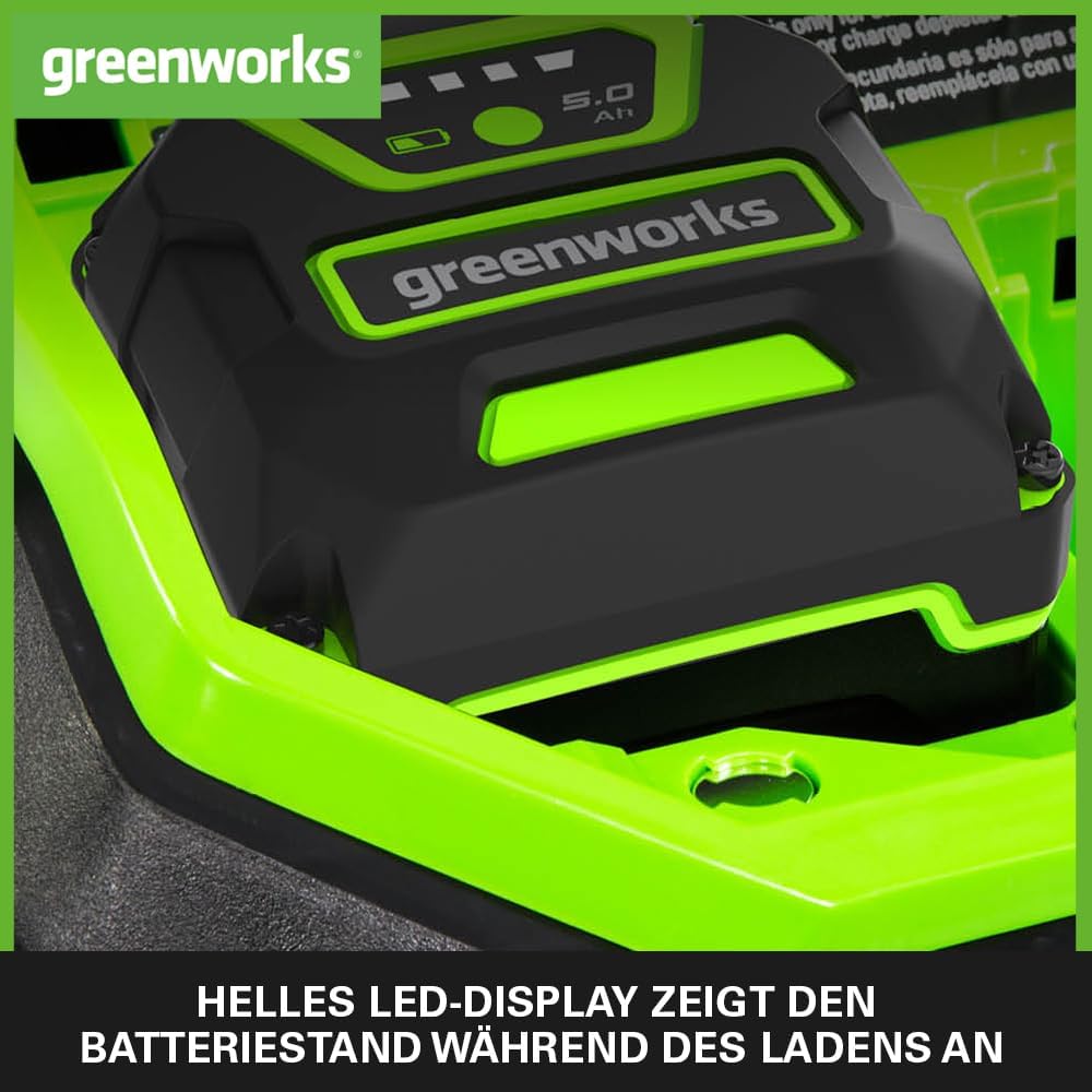 Greenworks 40V Akku - Leistungsstarker Akku für alle Greenworks 40V Garten- und Elektrowerkzeuge, sc