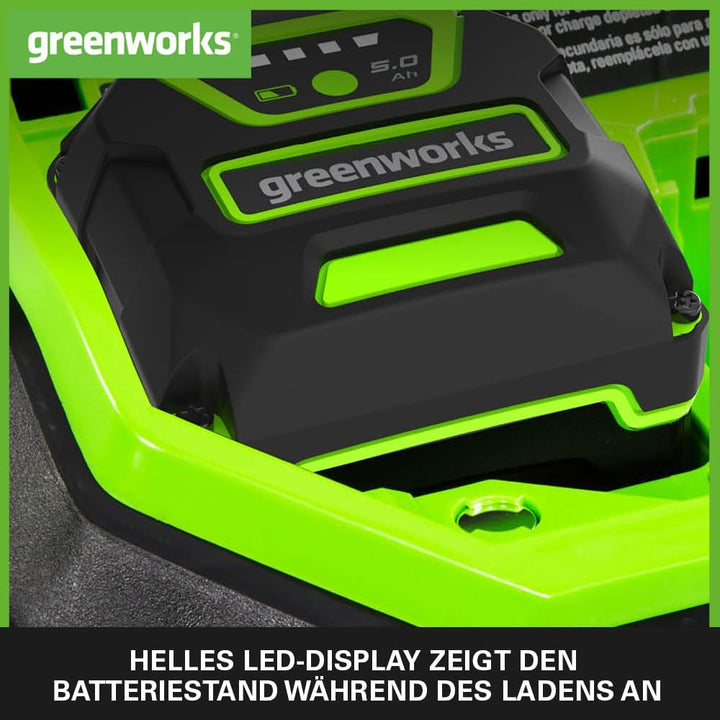 Greenworks 40V Akku - Leistungsstarker Akku für alle Greenworks 40V Garten- und Elektrowerkzeuge, sc