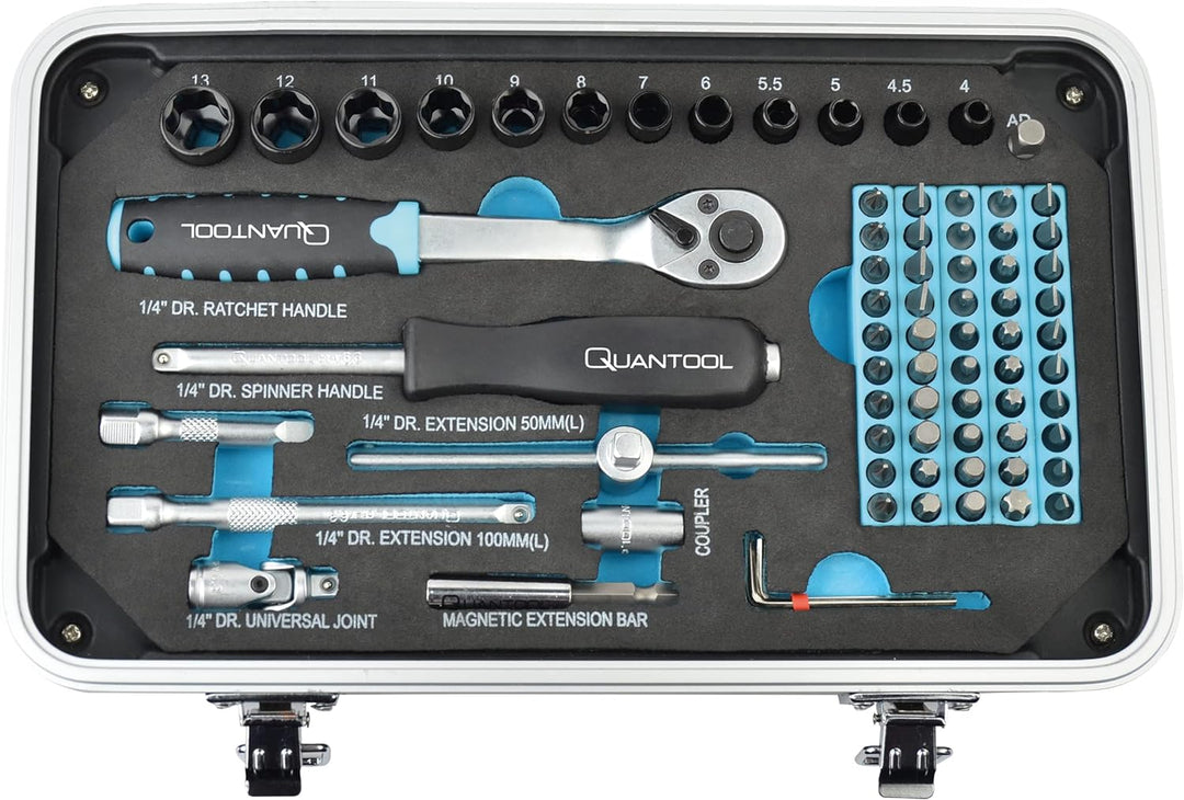 Quantool Q25003 Schraub- und Bitsatz, 116-teilig