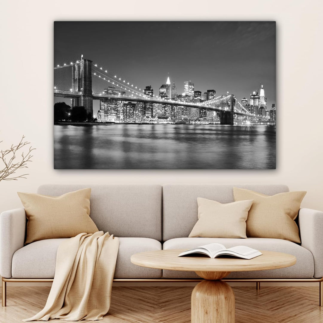 MuchoWow© Leinwand Bilder Gross 120x80 cm XXL Schwarzweiss Wanddeko Wohnzimmer Aesthetic Room Decor