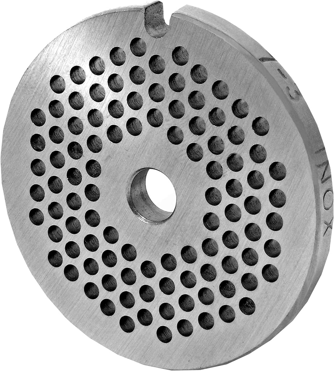 Wolfcut Lochscheibensatz mit 3,0mm + 6,0mm Bohrungen und 1 Sichelmesser - kompatibel mit Fleischwolf