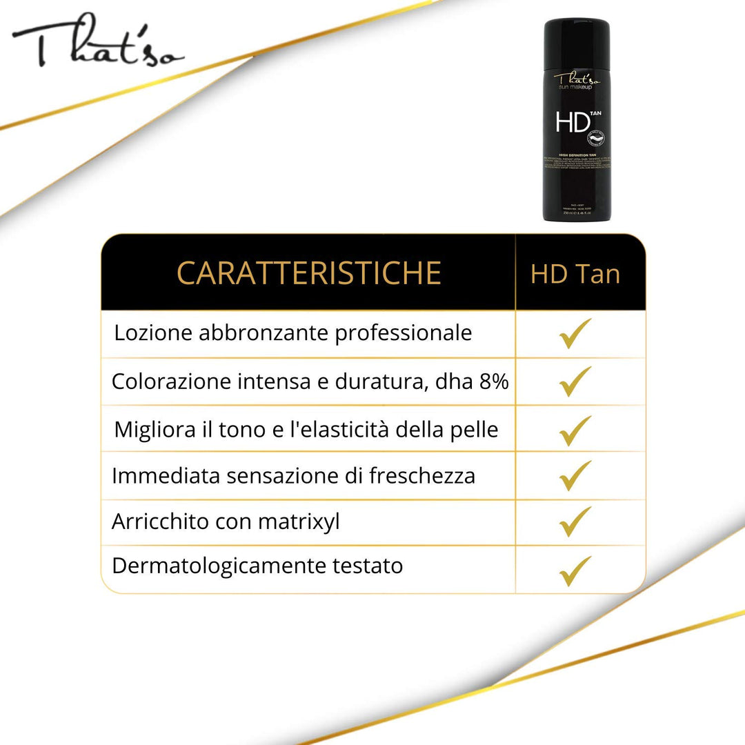 That'so HD Tan - Intensiver bronze- dunkler Selbstbräuner - 250 ml