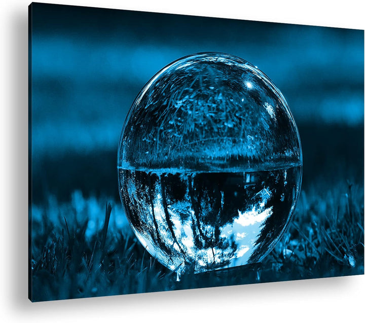 deyoli Umgedrehte Welt Format: 80x60 Effekt: Monocrome Blau als Leinwandbild, Motiv fertig gerahmt a