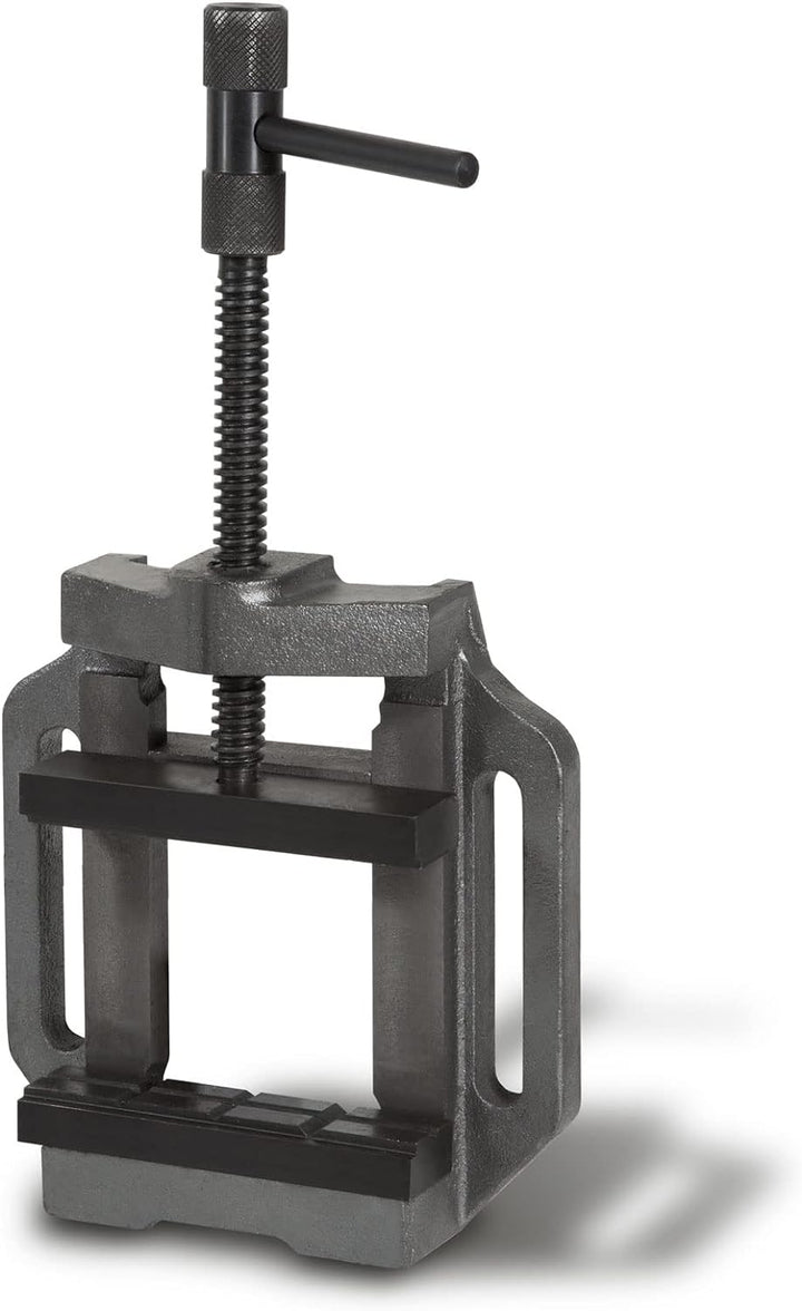 EBERTH Maschinenschraubstock aus Grauguss und Stahl, Backenbreite 150mm, Max. Spannbreite 129mm, Mas