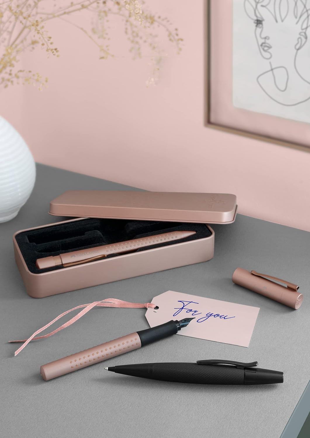 Faber-Castell 148690 - Drehkugelschreiber e-motion Pure Black, Schreibstärke B,1 Stück Kugelschreibe