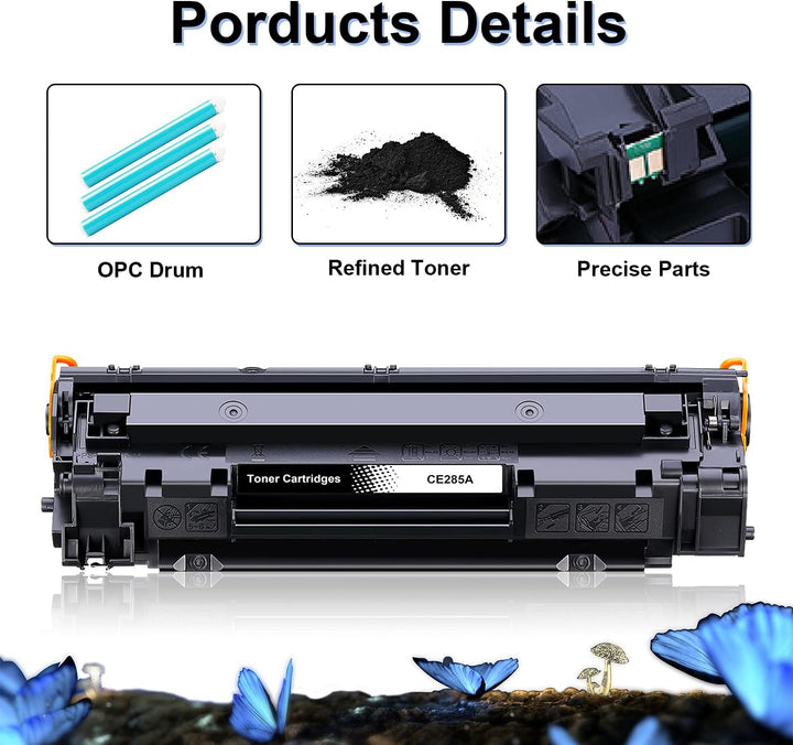 LOSMANN 4x Schwarz Toner Kompatible für HP 85A CE285A für Laserjet Pro P1005 P1006 P1102W P1102 M113