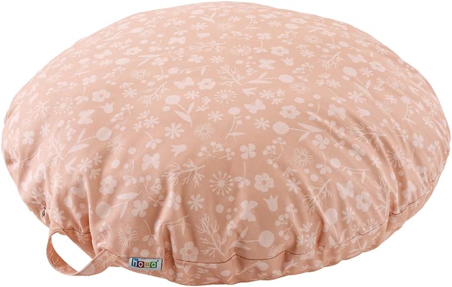 howa Kinderzimmer Kissen Bodenkissen Sitzkissen Flowers Ø 80 cm incl. Füllung gross rund 87053