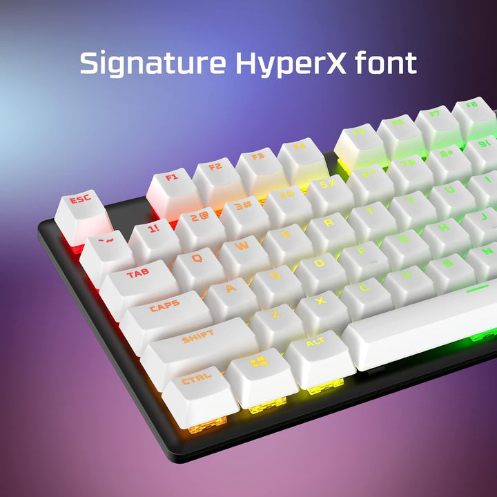 HyperX PBT Keycaps – Kompletter Tastensatz, Double Shot PBT-Material, Englisches (US) Layout, 104, B