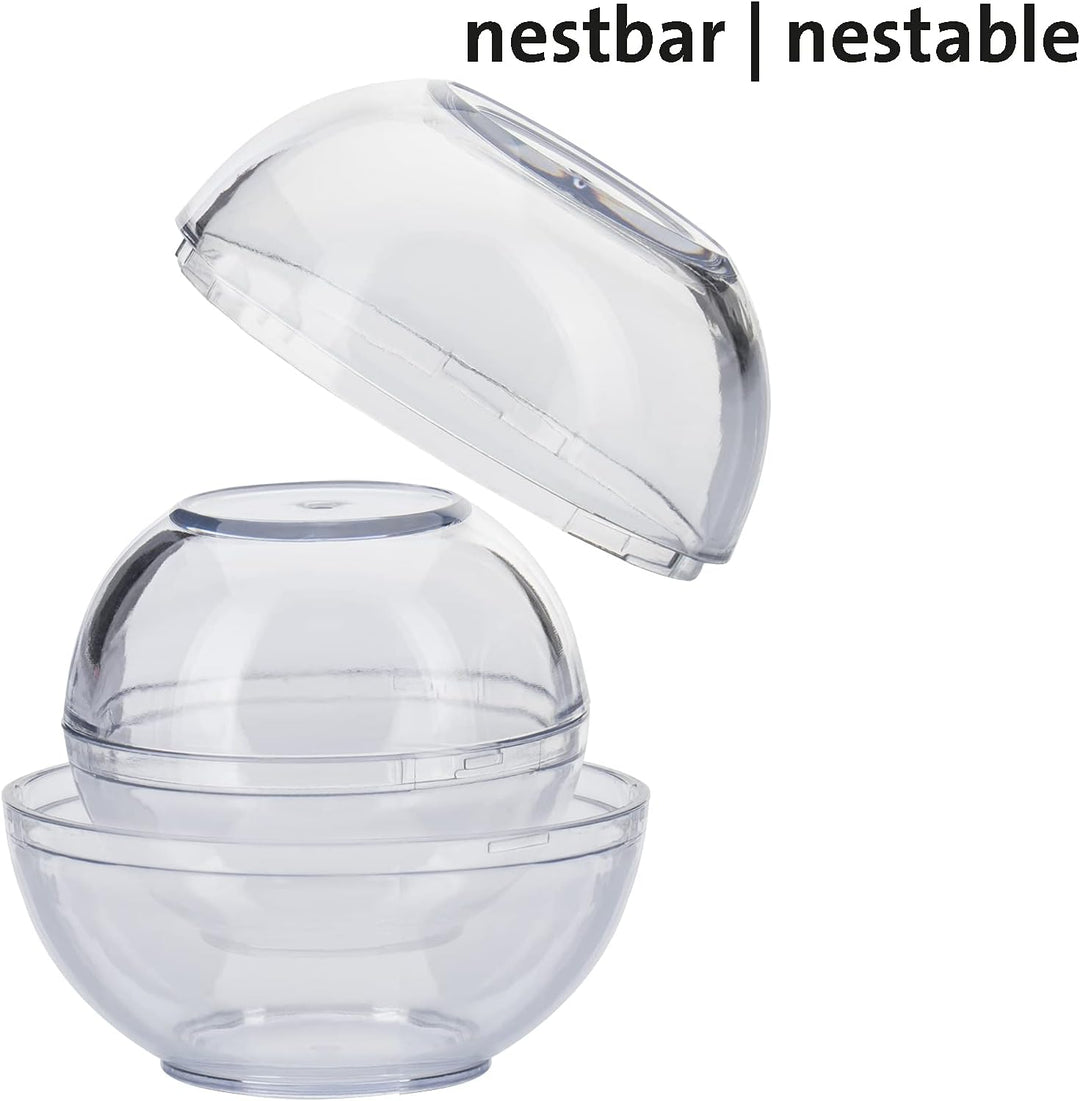 Westmark Kräuter-Set, 3tlg., 1 Kräutermühle Edelstahl + 2 Frischhaltekugeln, ø 7cm + ø 9cm, stapelba