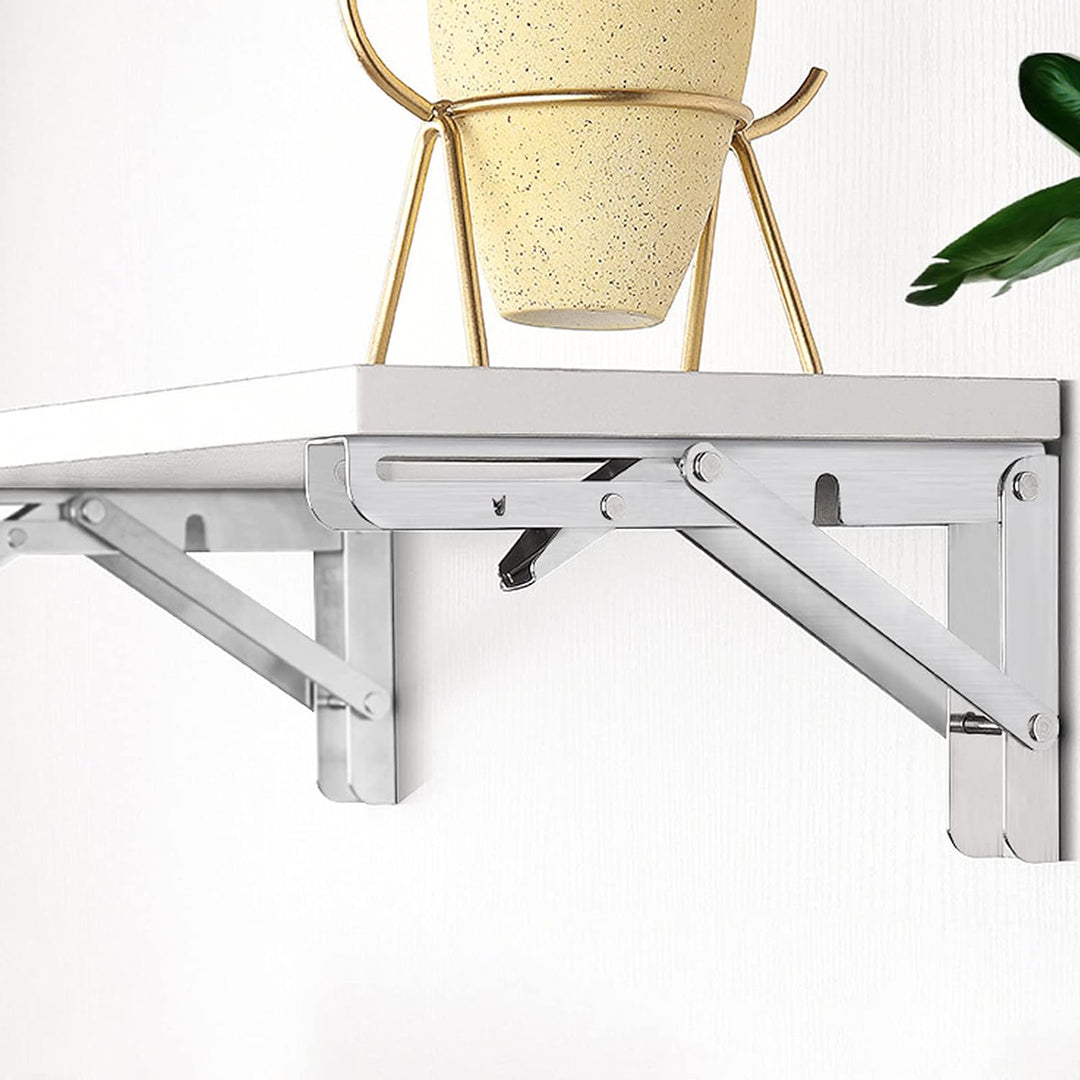 RICHDMI 4 Stück Klappkonsole 350mm, Schwerlast Edelstahl, Folding Bracket Klappbügel Schwerlast, Hea