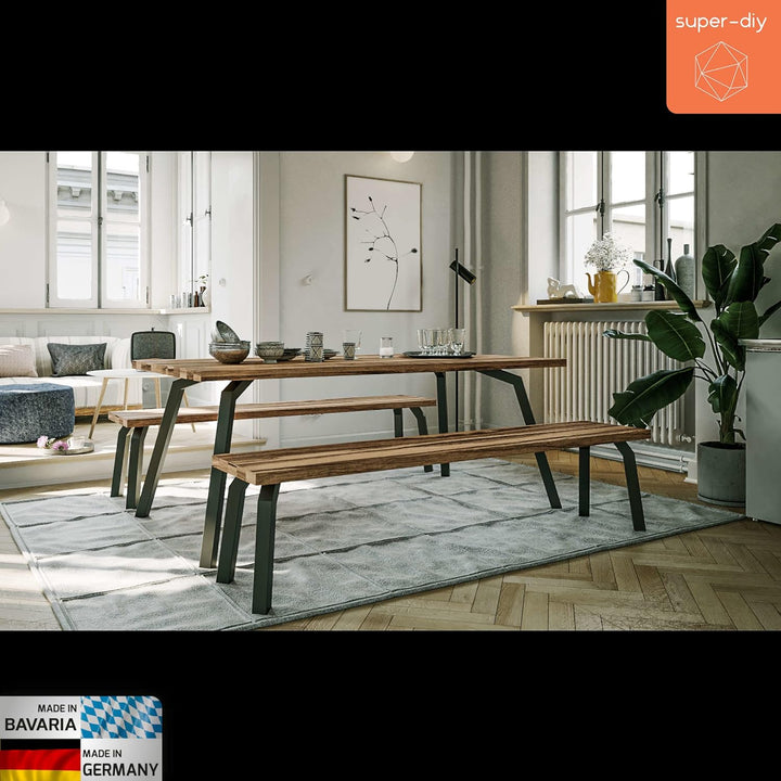 Design-Tischbeine | Esstisch | Gartentisch Bürotisch geeignet für Innen- und Aussenbereich | Set Tis