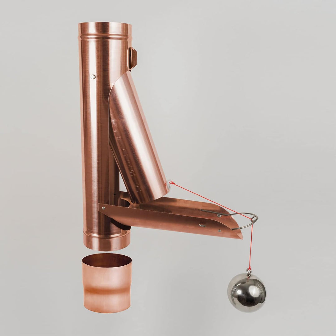 Florantia Regenwasserklappe Kupfer automatisch mit Schwimmer DN 100 inkl. Adapter Regenrohrklappe mi