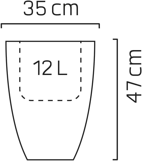 Poetic Pflanzgefäss PATEA rund 47 Rusty Brown