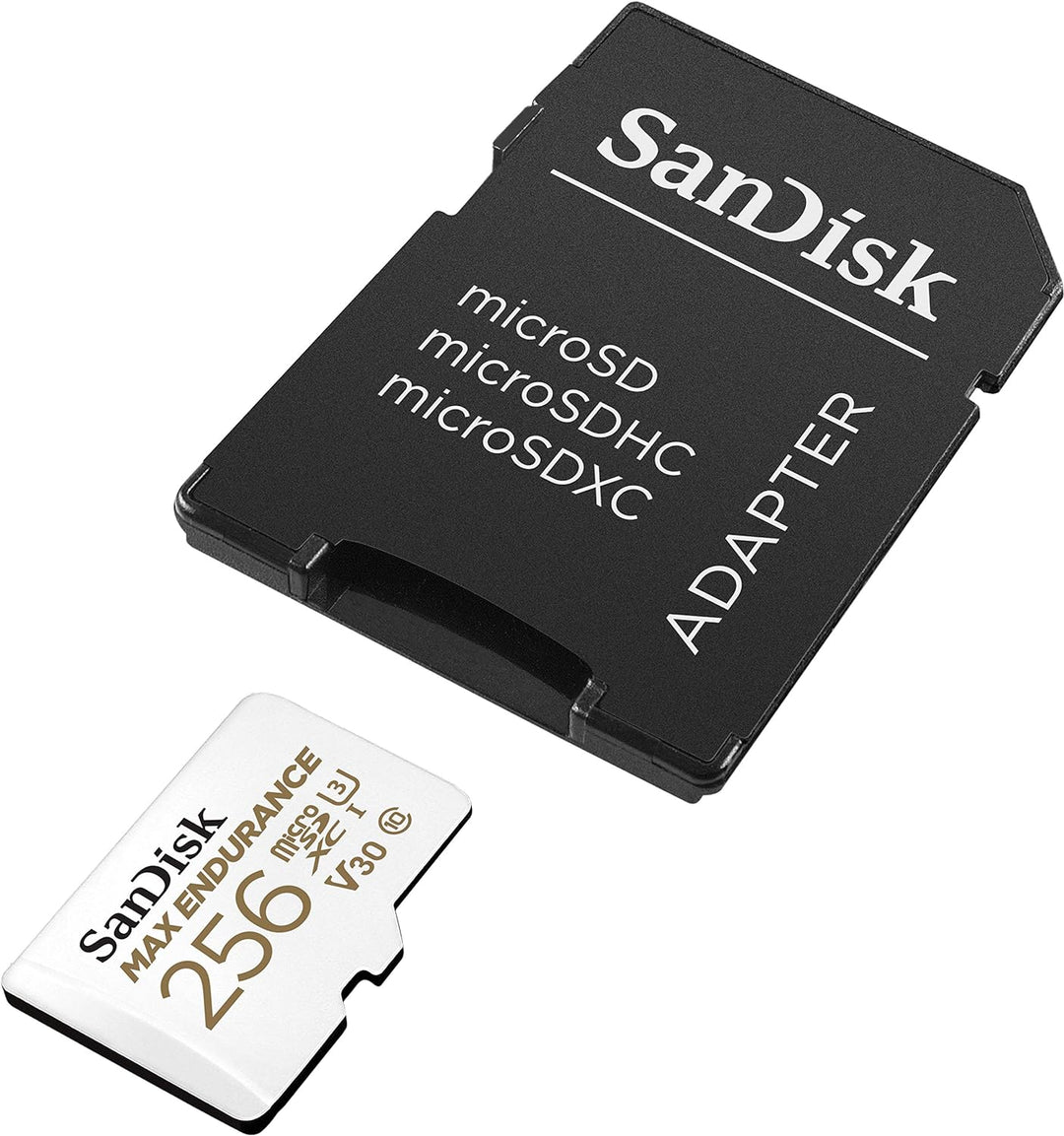 SanDisk MAX ENDURANCE microSDXC Speicherkarte mit Adapter 256 GB (Für Dashcams und Heimüberwachungss