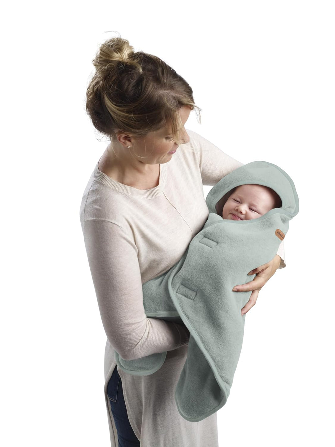 BÉABA, Babynomade Double Fleece, Baby Winter Wickeldecke, Autositz/Kinderwagen/Gondel/Transat, Weich