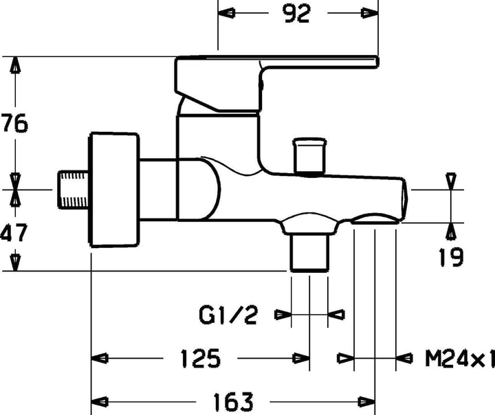 Hansa 3742173 Hansaronda Wannen Armatur