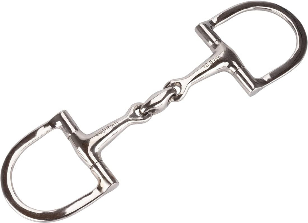 Equinate D-Ring Trense Edelstahl 16mm doppelt gebrochen 14,5cm - Anatomisch geformtes maulfreundlich