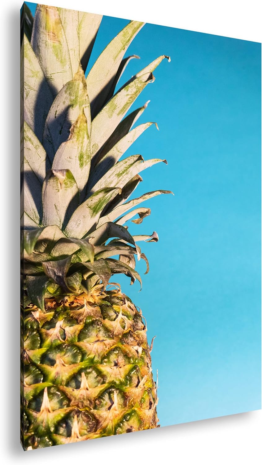 deyoli saftige Ananas Format: 80x60 als Leinwand, Motiv fertig gerahmt auf Echtholzrahmen, Hochwerti