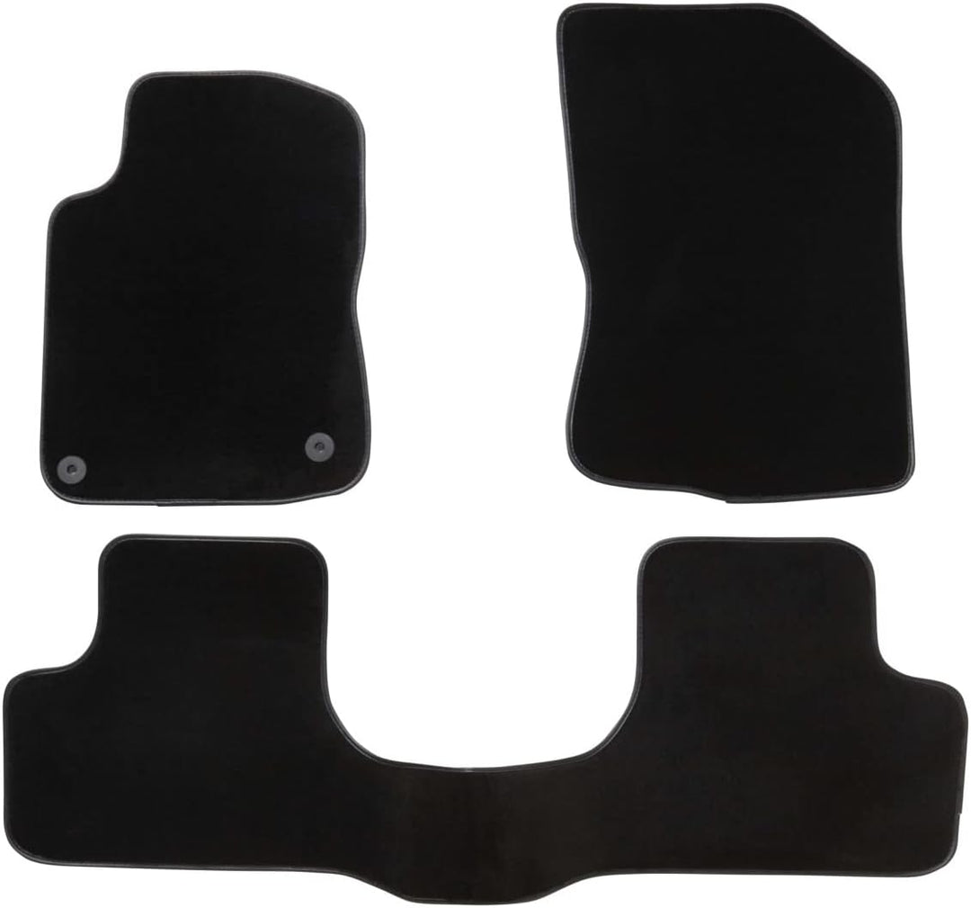 DBS Autofussmatte - nach Mass - 3-teilig - Anti Rutsch - hochwertiger Nadelfilz 1000g/m² - Velours F