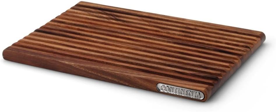 Continenta Brotschneidebrett aus Akazienholz 37 x 25 x 2,1 cm